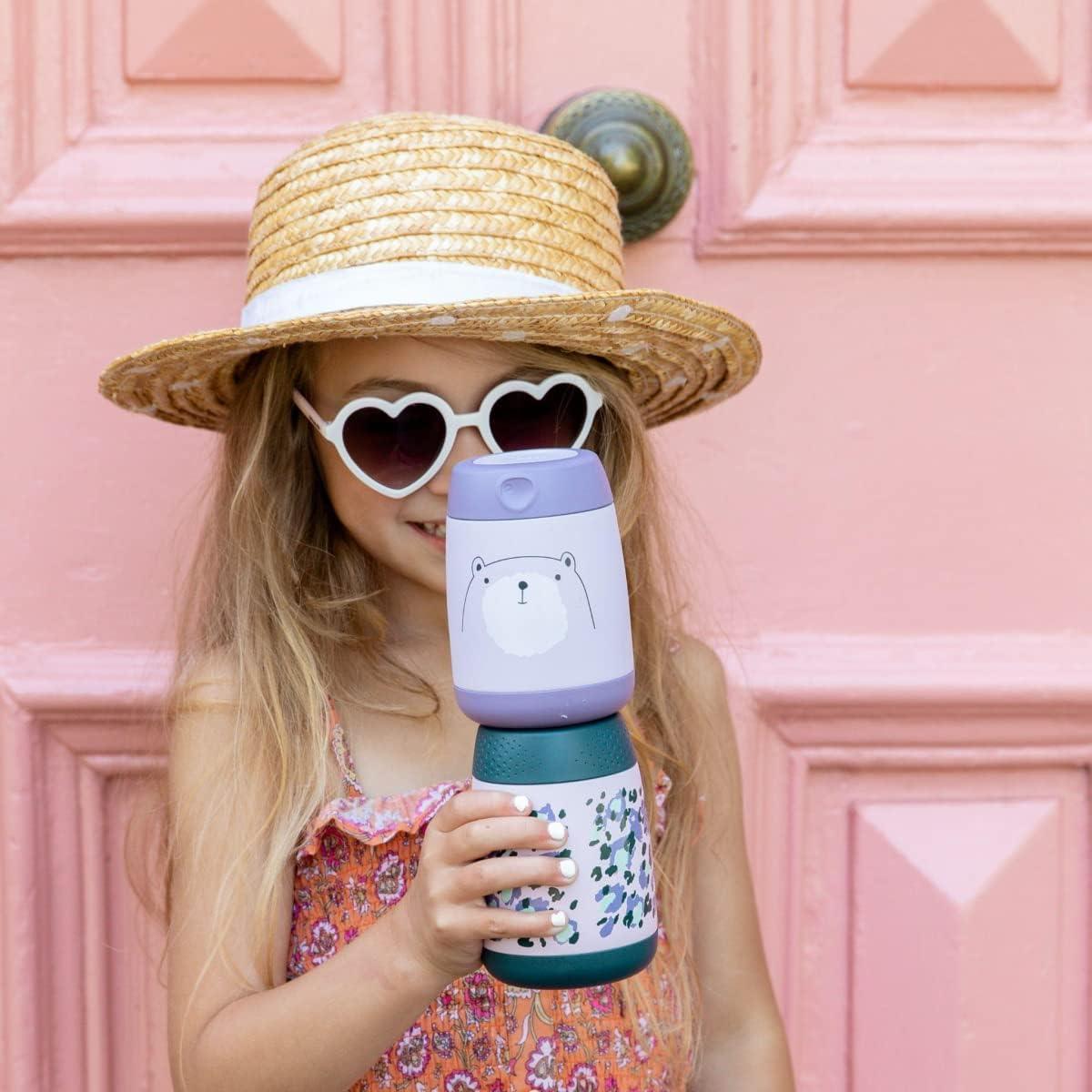 علبة أطفال معزولة من الفولاذ المقاوم للصدأ من بي.بوكس بير هاجز، 210 مل (بنفسجي)