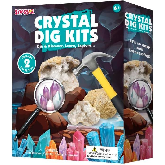 Sew Star Crystal Dig Kits- Excavation toy for kids SS-20-035, 6+