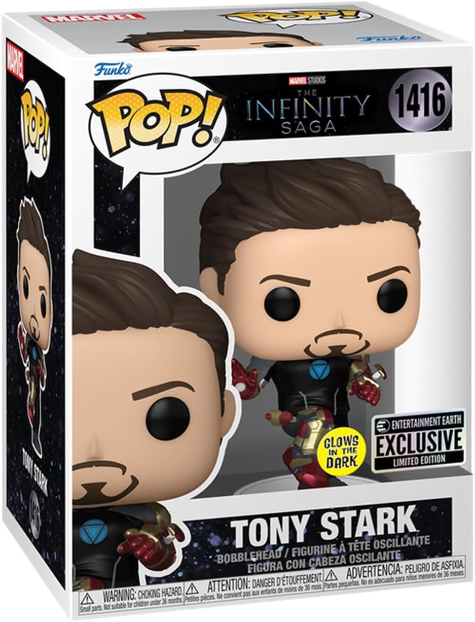 Funko Pop! Marvel Iron Man 3 Tony Stark Suit-Up Glow-in-The-Dark Vinyl
