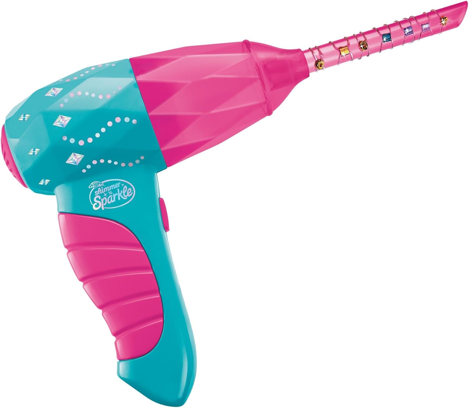 CRA-Z-ART Shimmer N Sparkle Real Sparkling Gem Air Styler Create Beaded gem Threads for Childrens Hair Present for Girls Aged 8 and Over