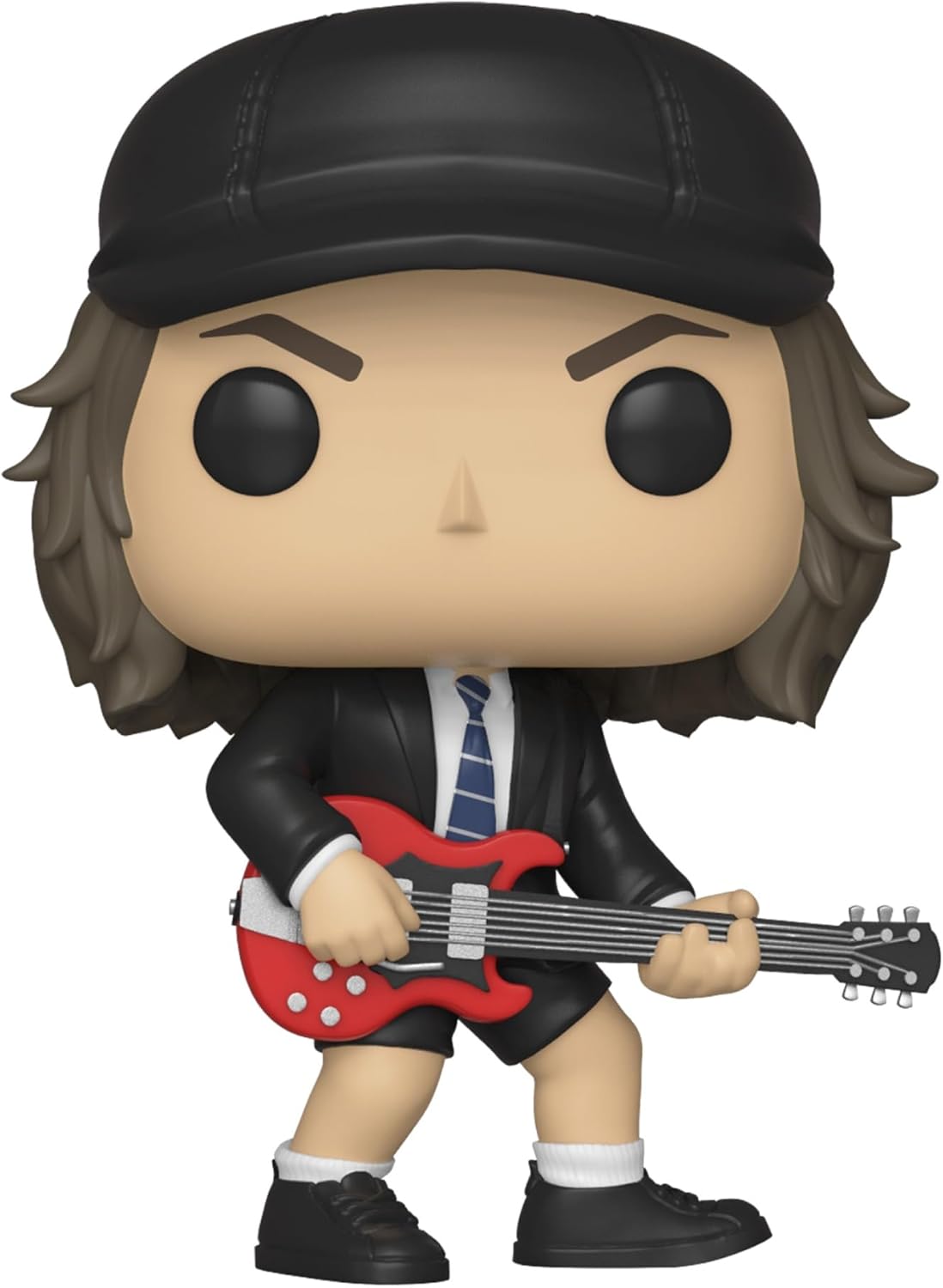 Funko Pop! vinyl figure of a musician with a black cap, suit, and red guitar 