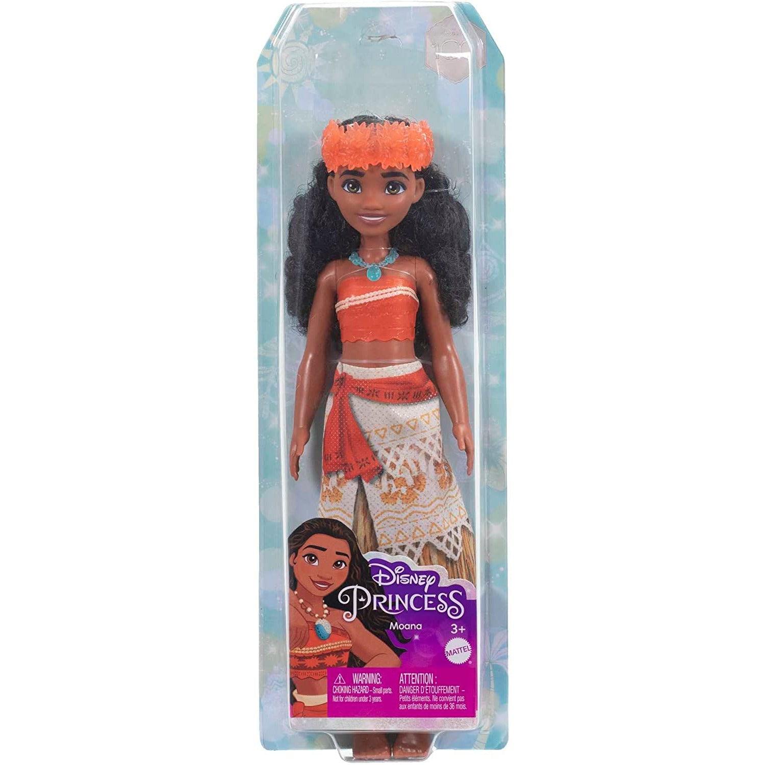Mattel Disney Princess Moana Fashion Doll, Sparkling Look with Brown Hair, Brown Eyes & Hair Accessory - BumbleToys - 5-7 Years, Boys, Disney Princess, Fashion Dolls & Accessories, Girls, Mattel, Pre-Order