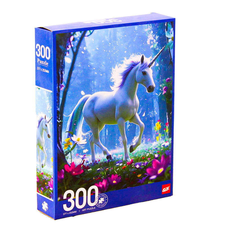 Magical Unicorn Enchanted Forest Art Jigsaw Puzzle – 300 Pieces
