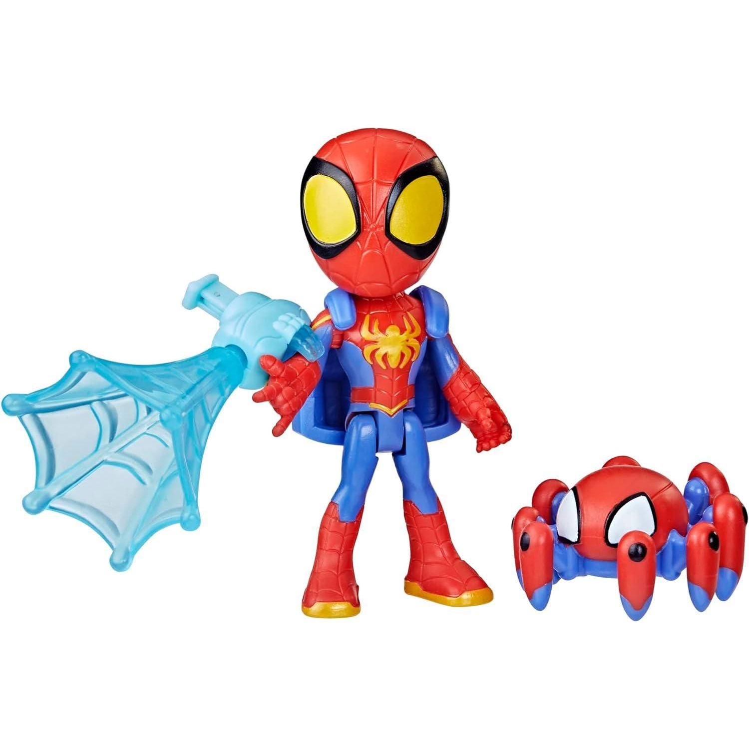 Spidey and His Amazing Friends Web-Spinners Spidey 4-Inch Action Figure with Accessories, Web-Spinning Accessory, Marvel Toys for Kids, Ages 3 and Up