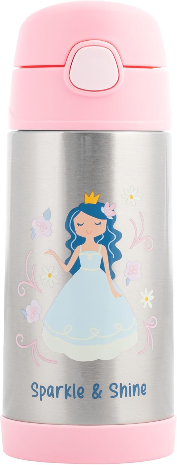Stephen Joseph Double Wall Insulated Stainless Steel Water Bottle – Princess, 350ml