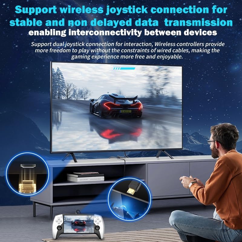 SF3500 Retro Handheld Game Console-Handheld Game Console with HD 5.5-inch IPS Screen Classic Video Games Supports TV Connection,14+ Emulators & 5-Hour Battery Life