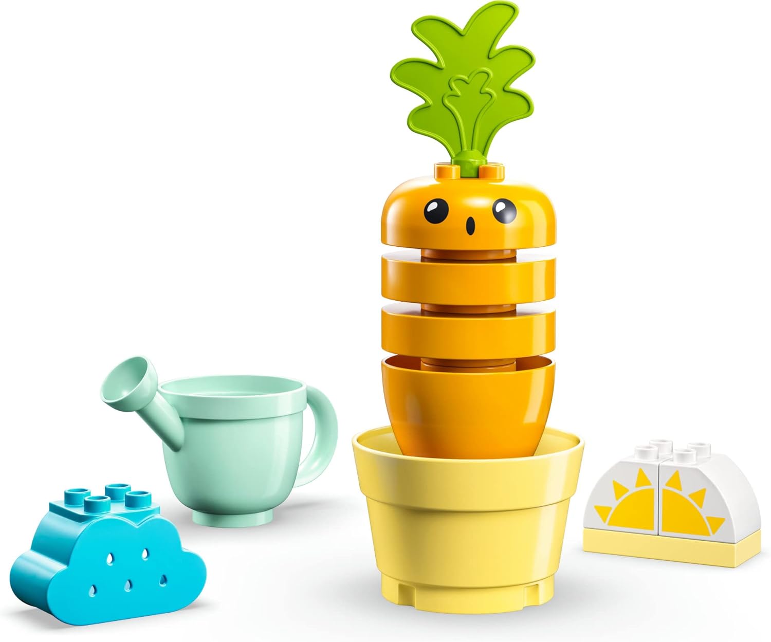 LEGO 10981 DUPLO My First Growing Carrot, Stacking Toys for Babies 1.5+ Years Old with 4 Vegetable Bricks, Learning Educational Toy for Toddlers