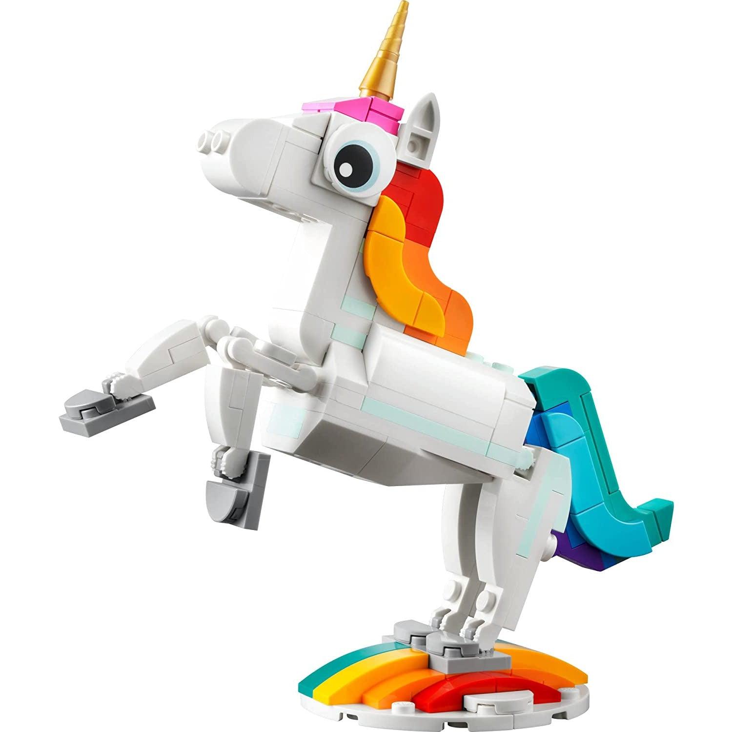 LEGO 31140 Creator 3 in 1 Magical Unicorn Toy to Seahorse to Peacock - BumbleToys - 5-7 Years, Boys, Creator, Creator 3In1, LEGO, OXE, Pre-Order