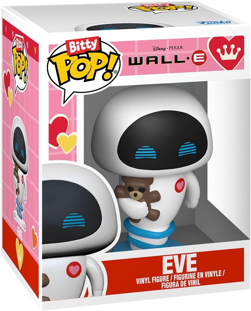 Funko Bitty Pop! Bouquet Cartoon Animation: Disney Pixar - Wall-E - Valentines Love- Wall-E and Eve 3-Pieces