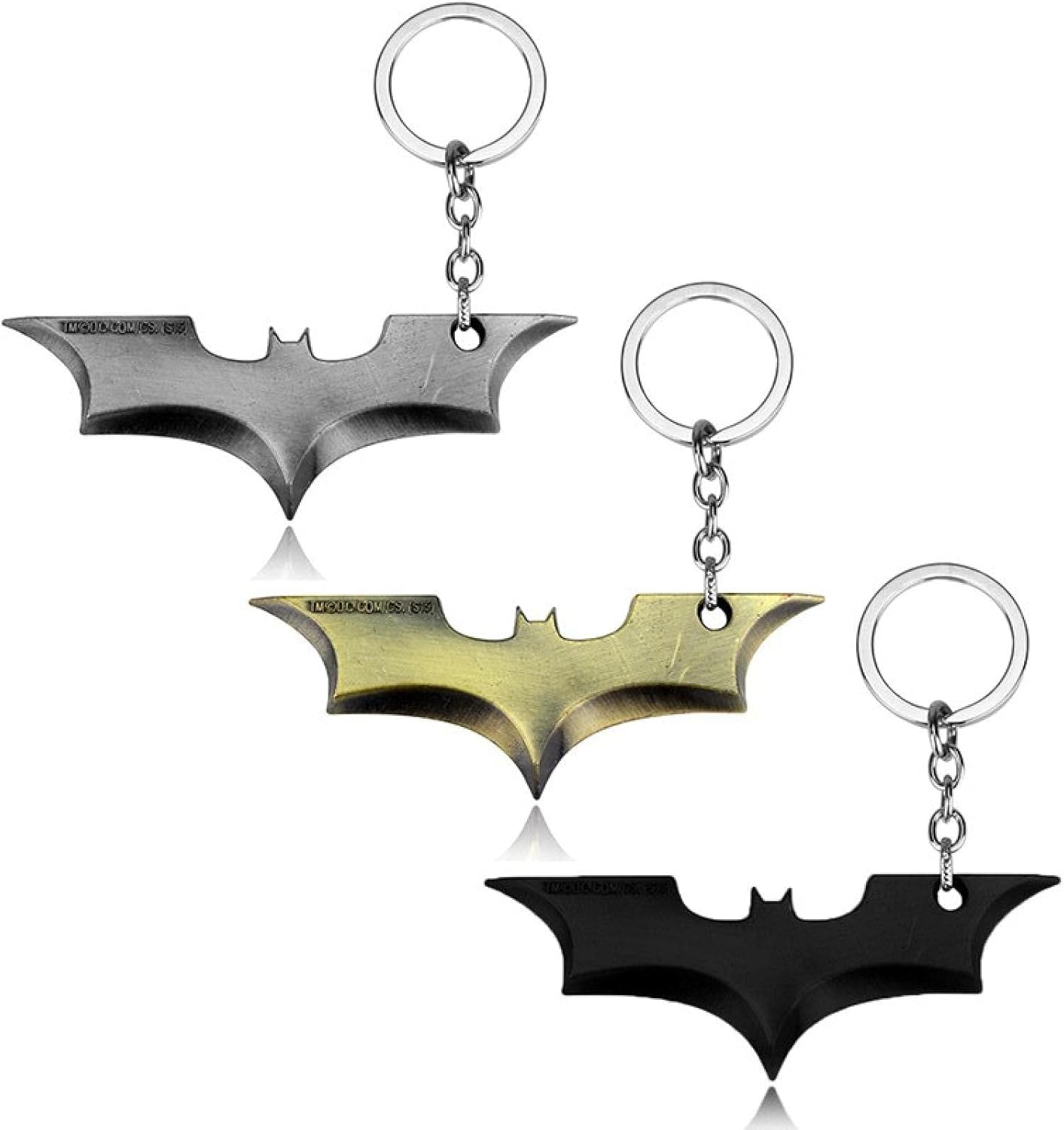 Batman Metal Keychain Sleek and Durable Accessories For Men - Silver - Style 2
