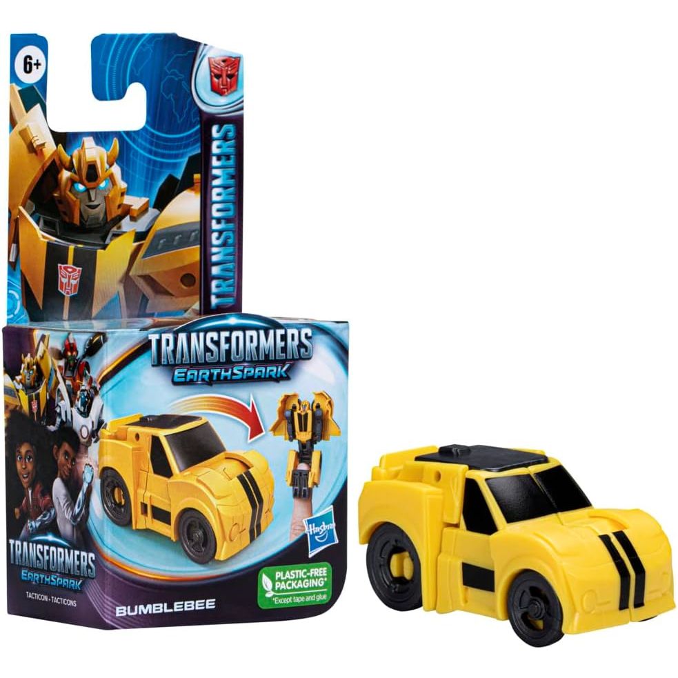 Transformers EarthSpark 6cm Tacticon Bumblebee Figure Robot Toy for Kids Age 6+