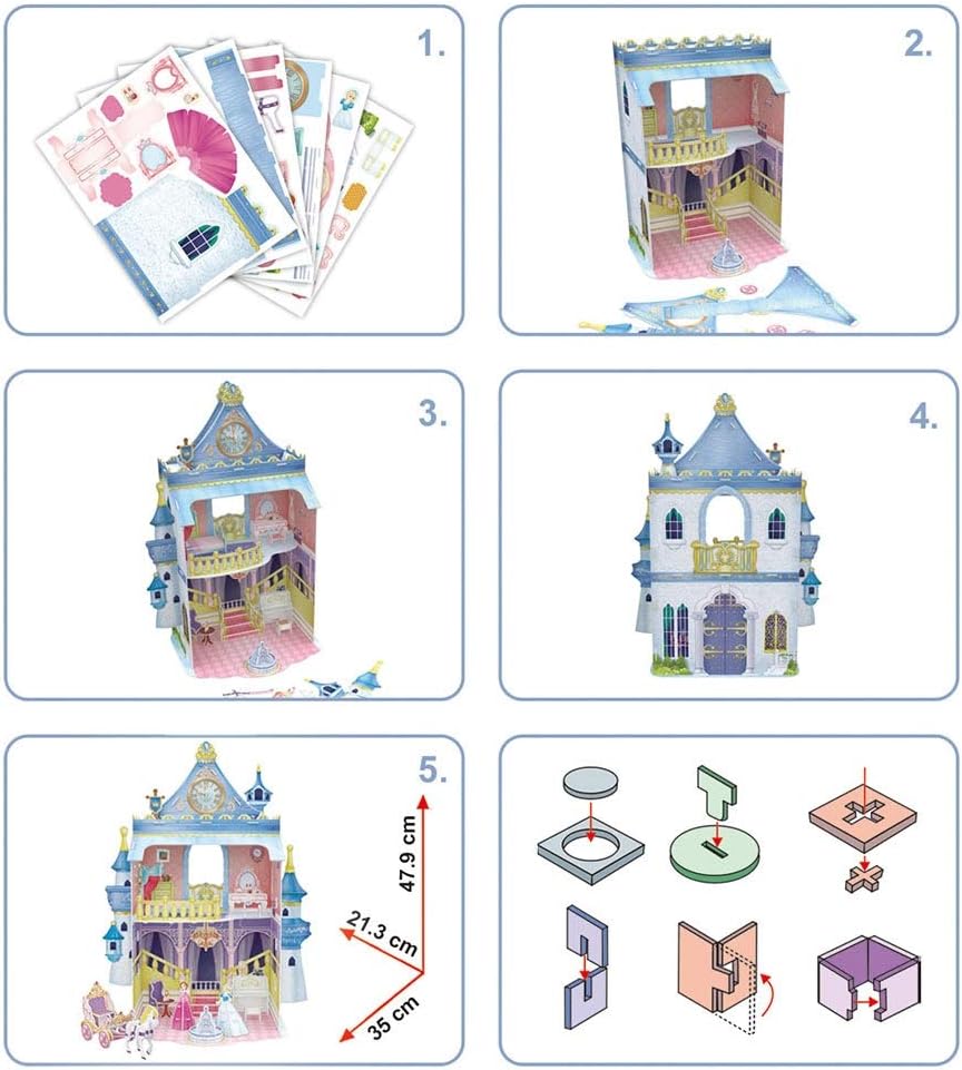 Cubic Fun Fairytale Castle 3D Puzzle For Girls - 81 Pieces