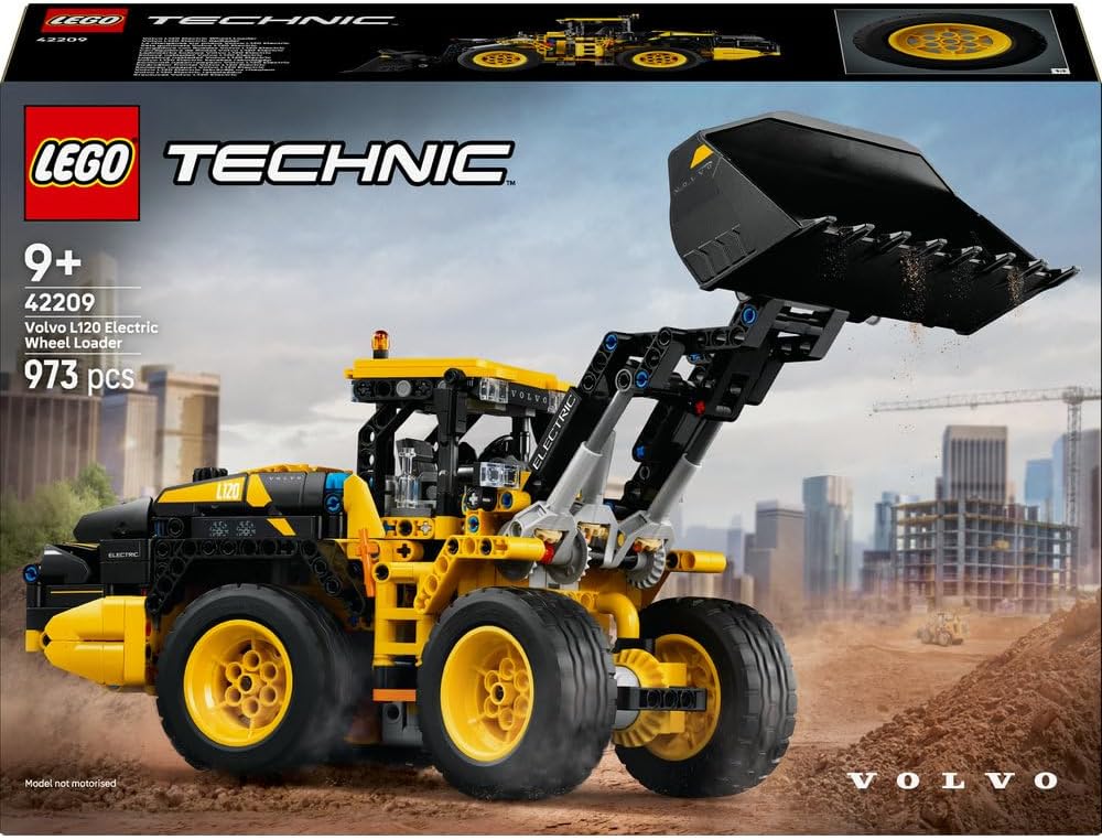 LEGO 42209 Technic Volvo L120 Electric Wheel Loader - Construction Vehicle Toy with Articulated Steering and Moving Shovel - Birthday Gift for 9+ Year Old Boys
