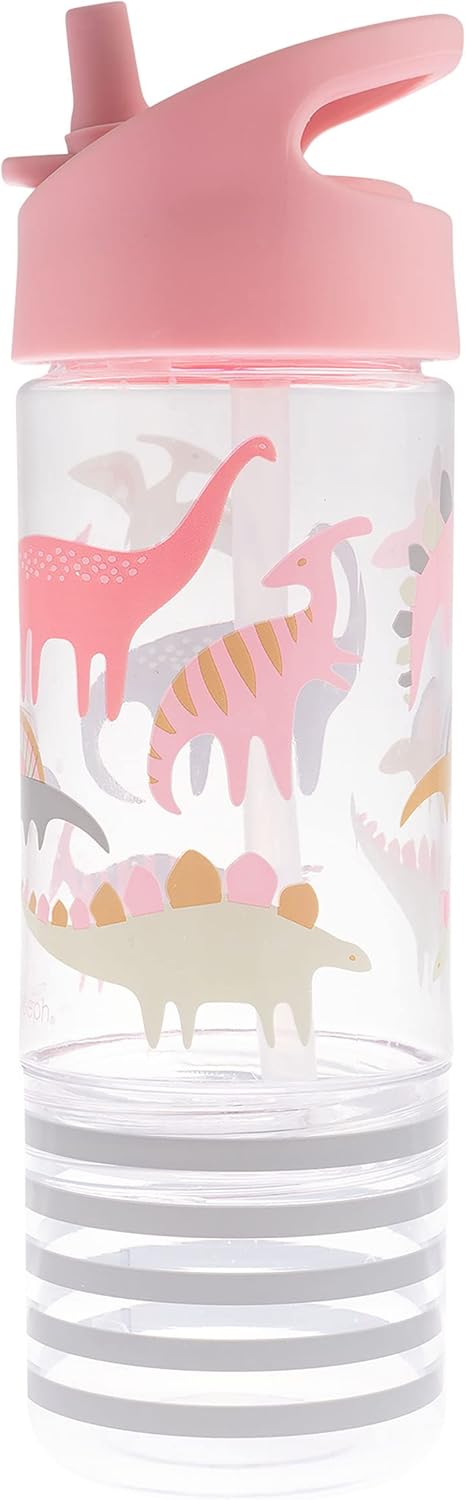 Stephen Joseph Sip & Snack Bottle with Snack Cup – Pink Dino