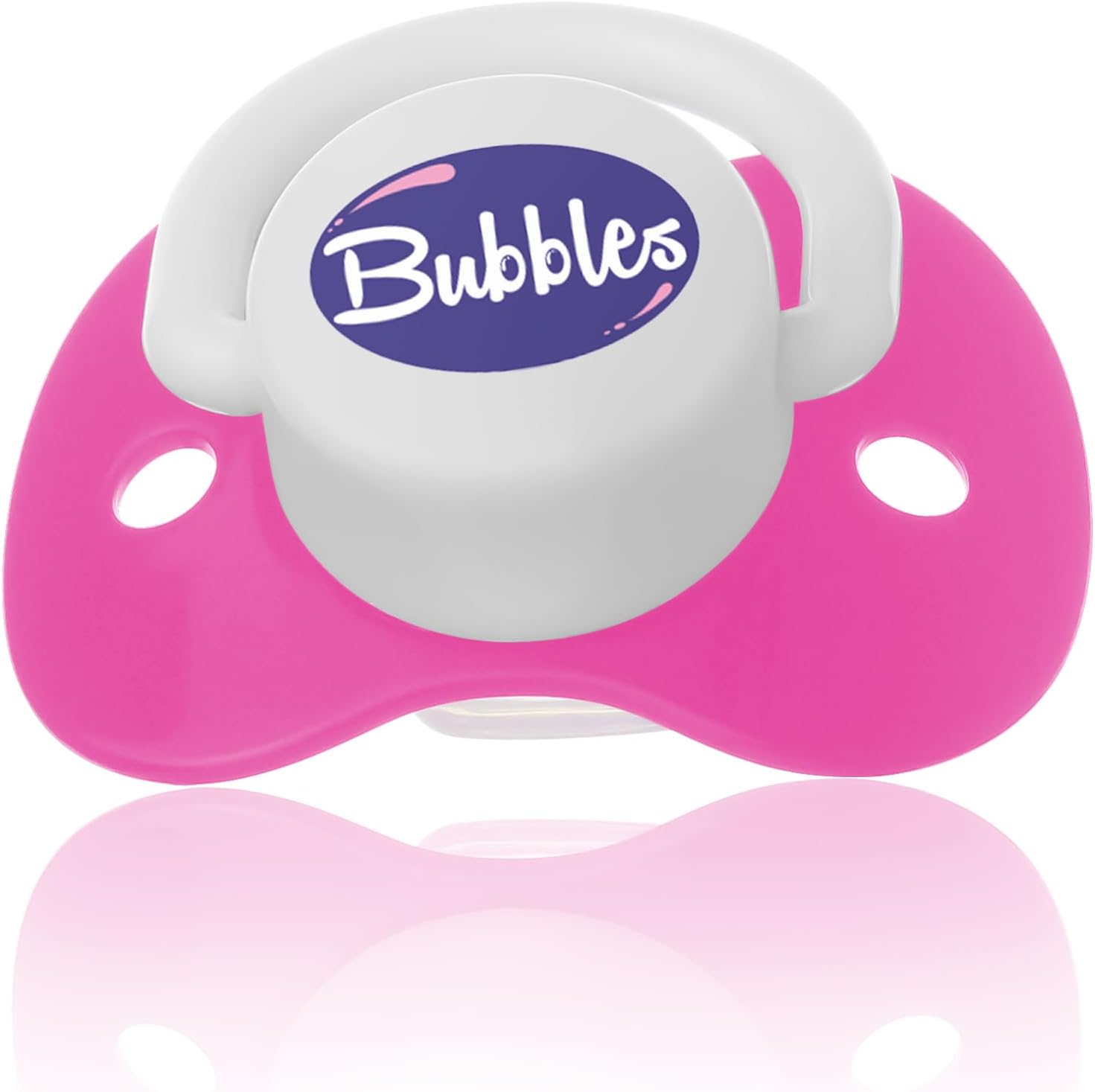 Bubbles Tatinah, Beveled Pacifier With Chain for newborn - Pink