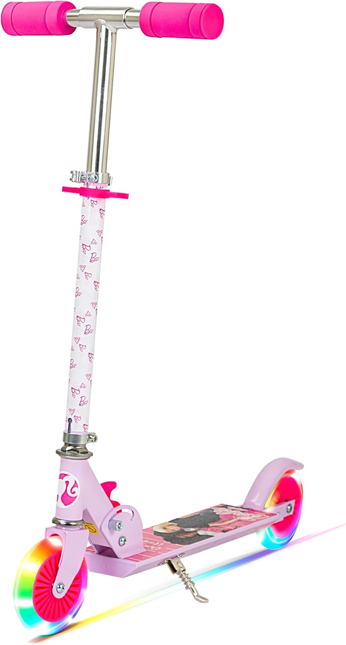 SPARTAN Barbie Scooter - 2 wheel with LED light Pink, SP-7060