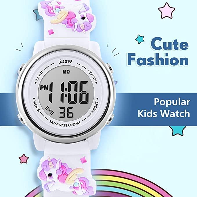 Kids Watches Waterproof 3D Cute Cartoon Digital Girl Watch - BumbleToys - 5-7 Years, Girls, OXE, Pre-Order, Wrist Watches