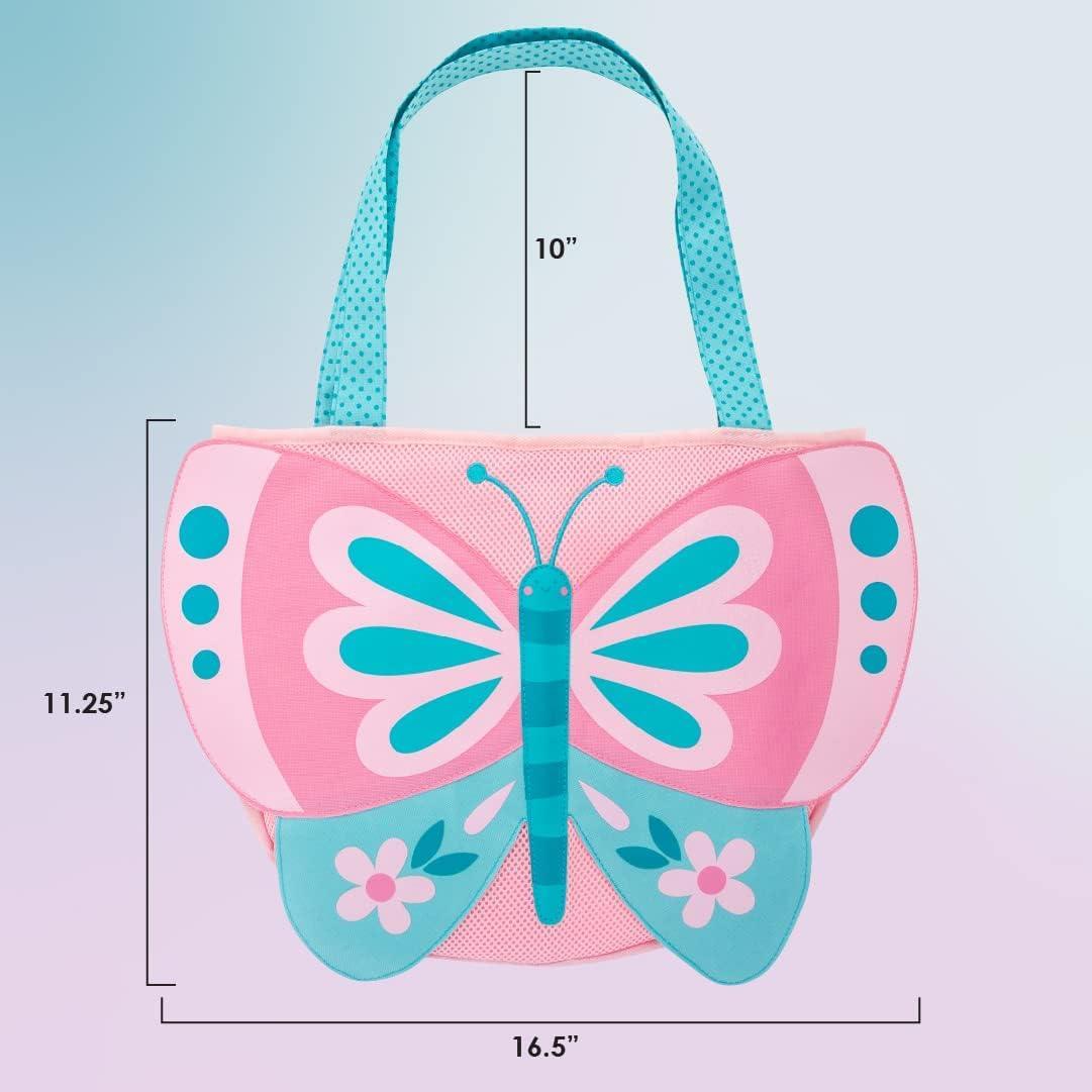 Stephen Joseph, Beach Tote with 6 Piece Sand Toys - Butterfly - BumbleToys - 5-7 Years, Backpack, Cecil, Girls, Pre-Order, School Supplies, Stephen Joseph, Stephen Joseph 2023