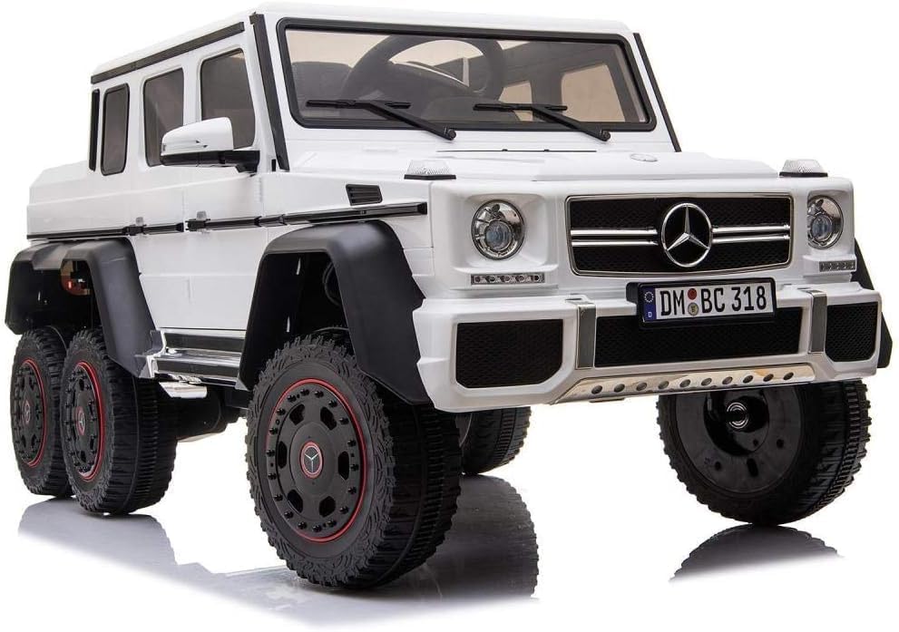 6-Wheel Mercedes Style Electric Ride-On Car – 12V, Quad Motors, Music & LED Lights, Shock Absorbers & Rear Trunk Seat Car Size 142 * 73.5*45