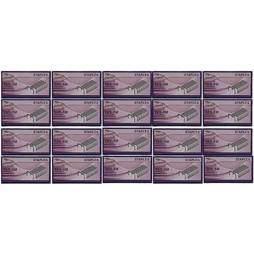 دبابيس جاكوار رقم. 24/6-1م طقم 20 علبة 1000 دبوس (20x50) - فضي