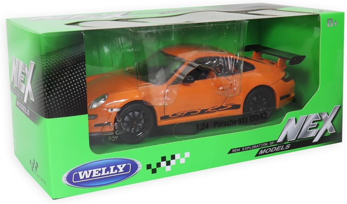 Welly Nex Die-Cast Metal Model Car 1:24- Porsche 911(997) Gt3 Rs (Colors May Vary)