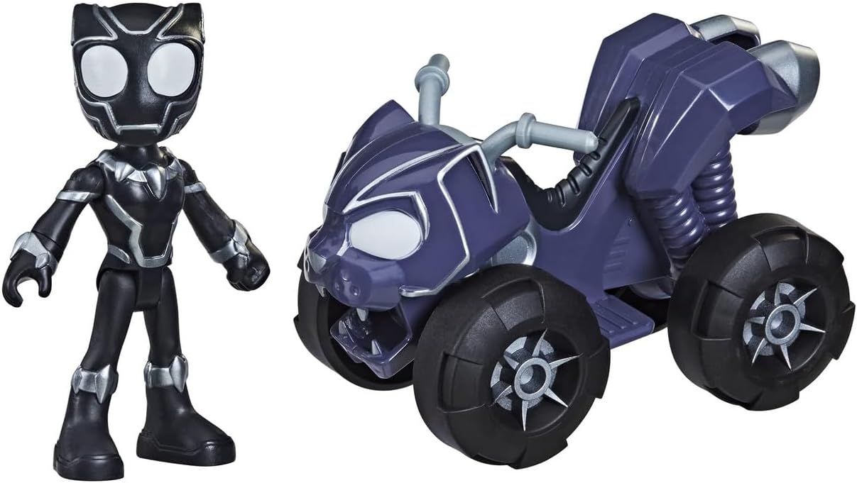 Hasbro Spidey and His Amazing Friends Marvel Black Panther Action Figure and Panther Patroller Vehicle,for Kids Ages 3 and Up