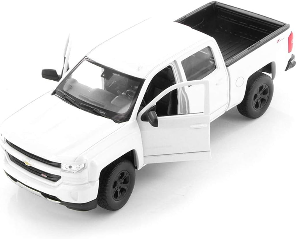 Welly Nex Die-Cast Metal Model Car 1:24- 2017 Chevrolet Silverado (Colors May Vary)