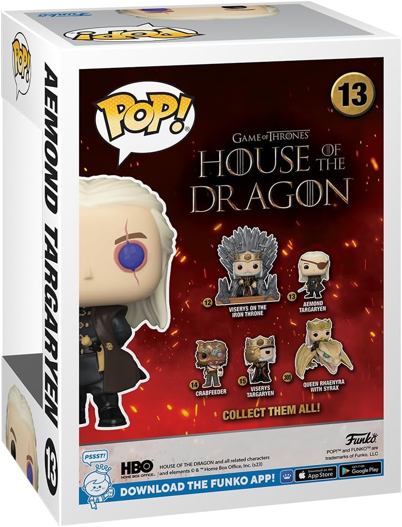 Funko Pop! مسلسل تلفزيوني: House of The Dragon يوم التنين - Aemond Targaryen #13