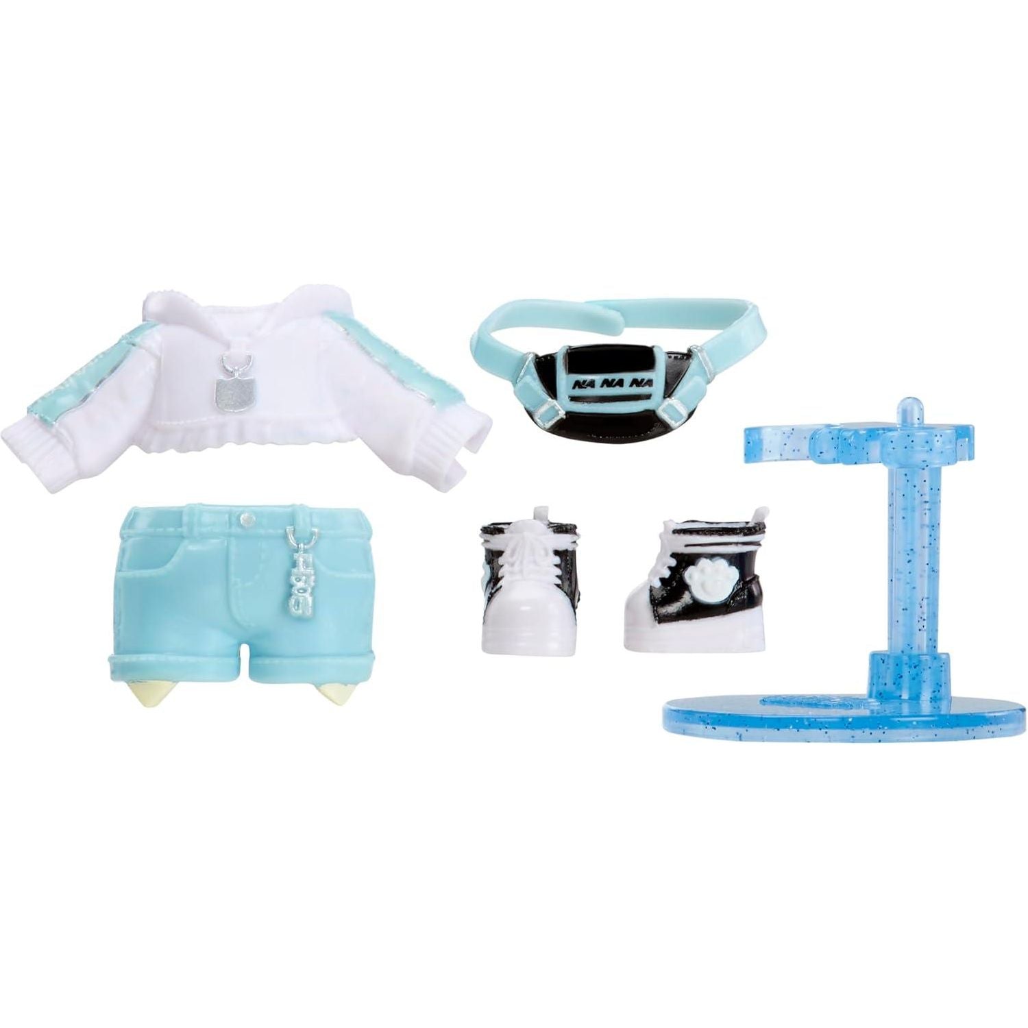 Na! Na! Na! Surprise Mini Backpack Series 2 Khloe Kitty Fashion Doll, Fuzzy White Kitty Backpack, Gift for Kids