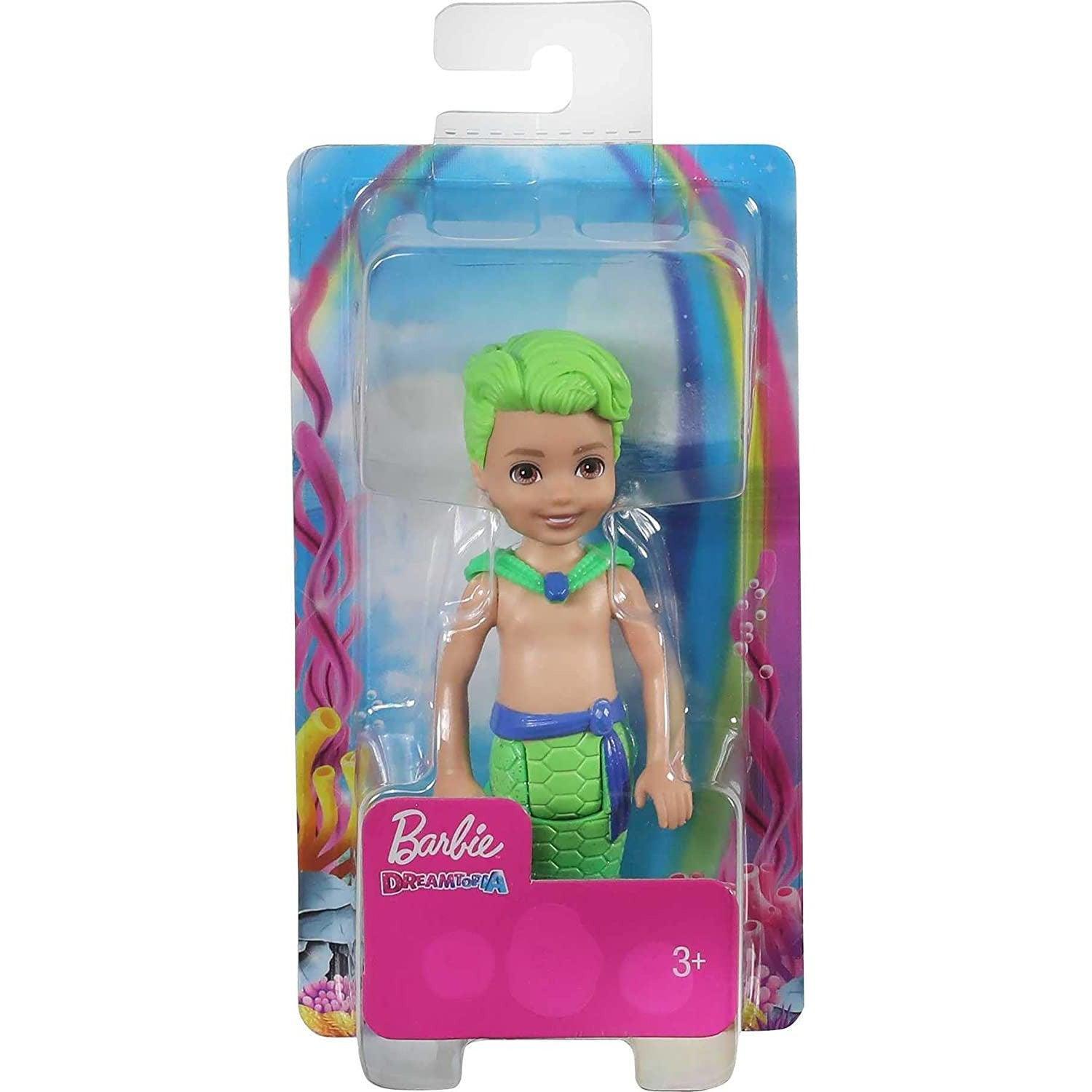 Barbie Dreamtopia Chelsea Merboy Doll with Green Hair & Tail - BumbleToys - 5-7 Years, Barbie, Dreamtopia, Fashion Dolls & Accessories, Girls, Mermaid, Pre-Order