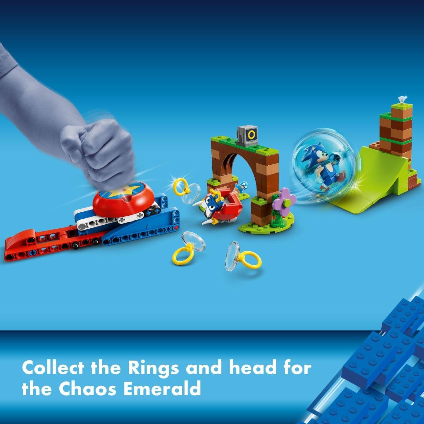 LEGO 76990  Sonic The Hedgehog Sonic’s Speed Sphere Challenge Building Toy Set, Sonic Playset with Speed Sphere Launcher and 3 Sonic Figures, Fun Birthday Gift for Young Fans Ages 6 and Up