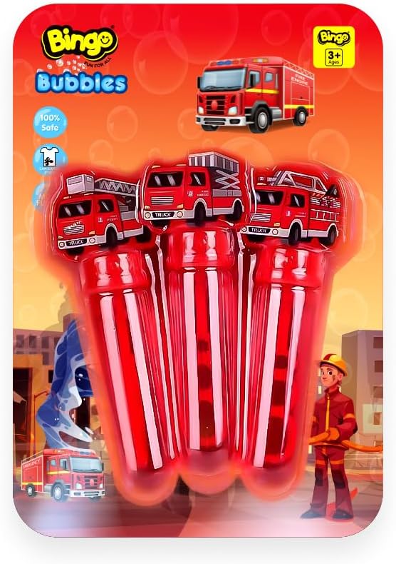 فقاعات 35 مل - 3 قطع - عصي فقاعات - شاحنة