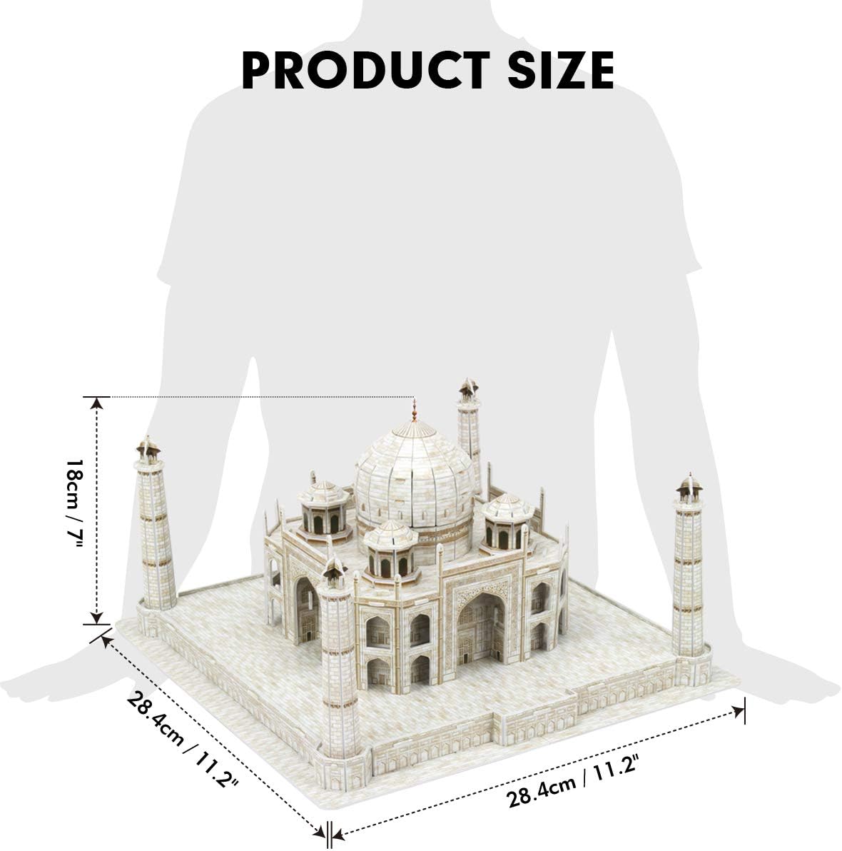 Cubic Fun Taj Mahal Shaped 3D Puzzle - 87 Pieces