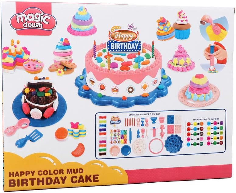 Magic Dough Happy Color Mud Birthday Cake 8500