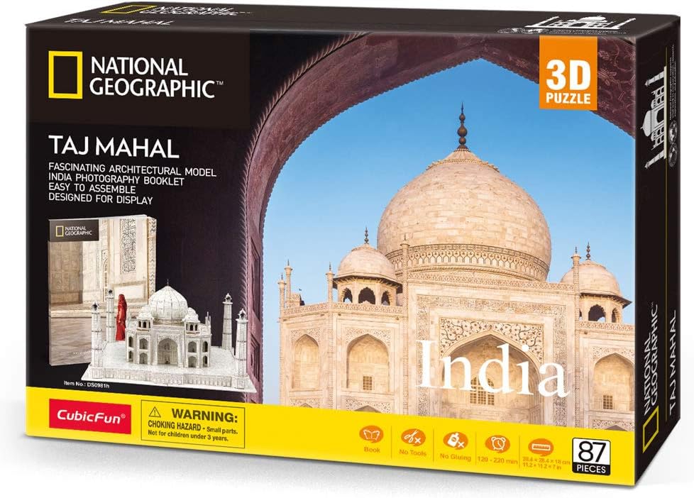 Cubic Fun Taj Mahal Shaped 3D Puzzle - 87 Pieces