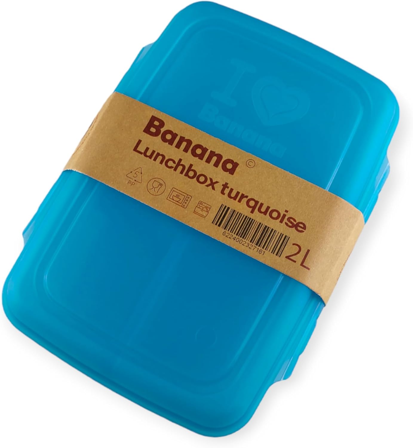 Banana Divided Lunch Box With Splitter 2L – Turquoise