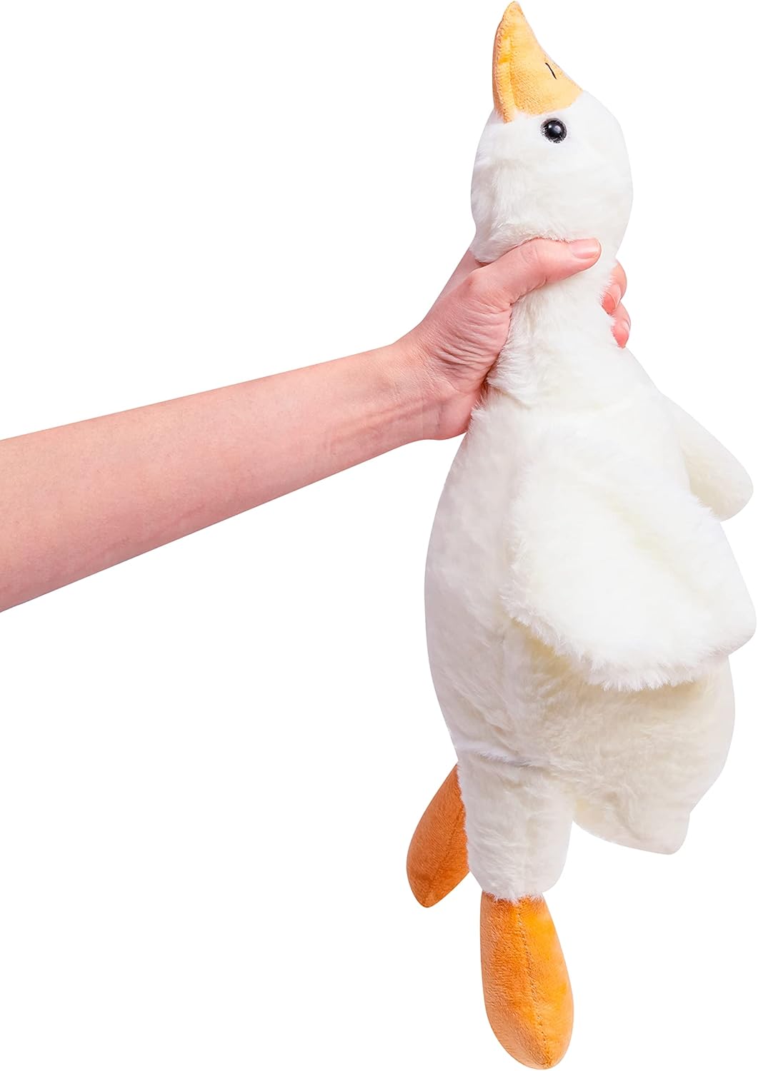 Goose Stuffed Animal Cute Swan Plushies Big Duck Plush Toy for Girls Boys Party Favors Birthday Gift (White) 90 cm