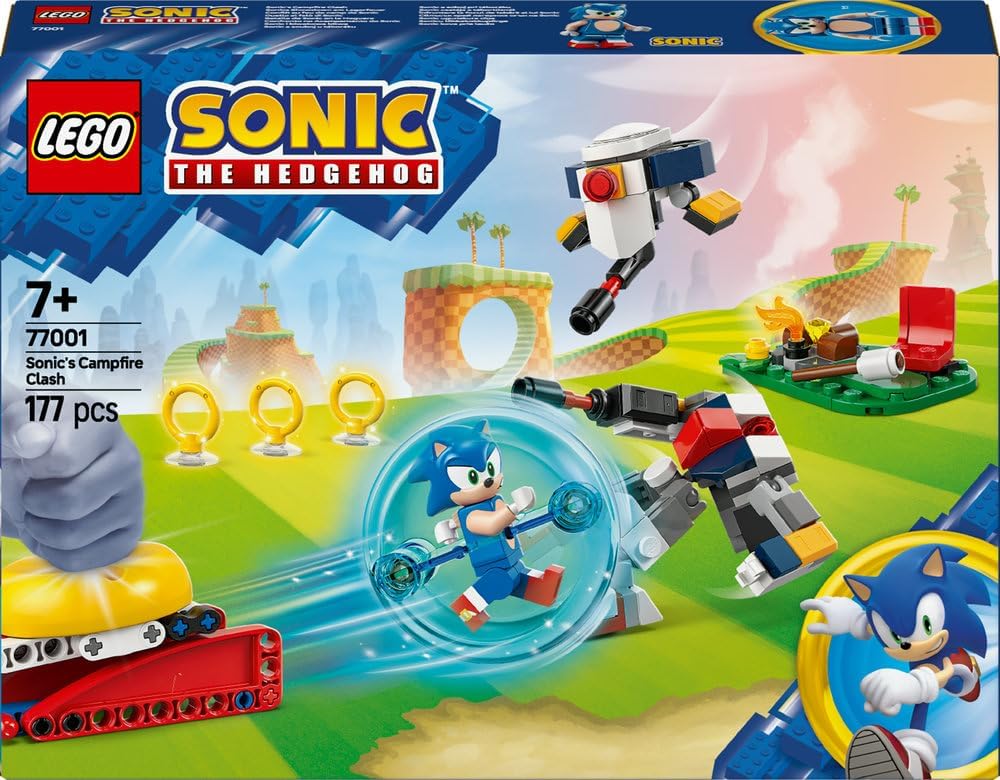 LEGO 77001 Sonic the Hedgehog: Sonic’s Campfire Clash Set  Collectible Building Toy with 4 Characters