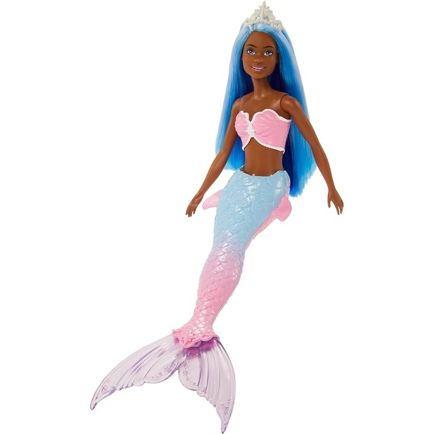 Barbie Dreamtopia Mermaid Doll with Blue Hair, Pink & Blue Ombre Tail & Tiara Accessory