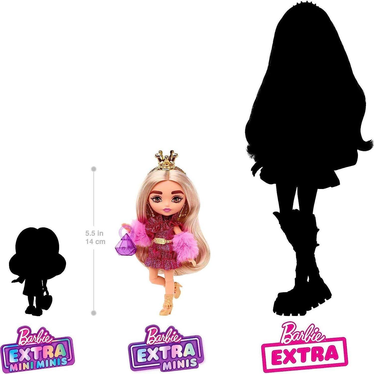 Barbie Extra Minis Doll & Accessories with Purple & Silver Hair, Toy Pieces Include Color-Block Hoodie Dress & Boots - BumbleToys - 5-7 Years, Barbie, Barbie Extra, Dolls, Fashion Dolls & Accessories, Girls, Miniature Dolls & Accessories, OXE, Pre-Order