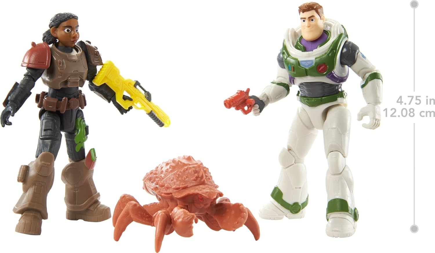 Mattel Disney and Pixar Lightyear Toy Figures & Accessories, Space Ranger Defense Set with Izzy & Buzz Lightyear Action Figures, Bug & 2 Weapons