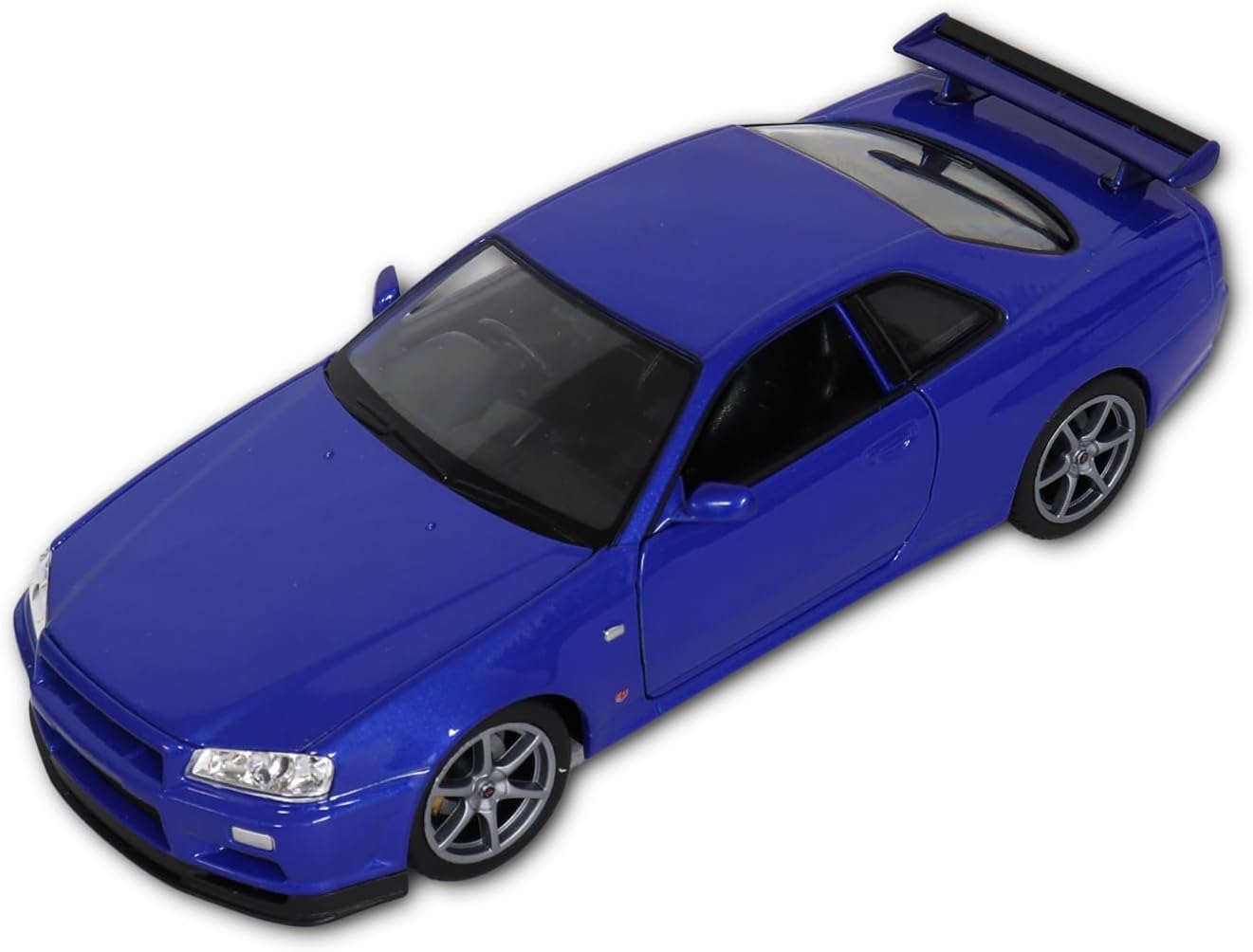 Welly Nex Die-Cast Metal Model Car 1:24- Nissan Skyline Gt-R (R34) (Colors May Vary)