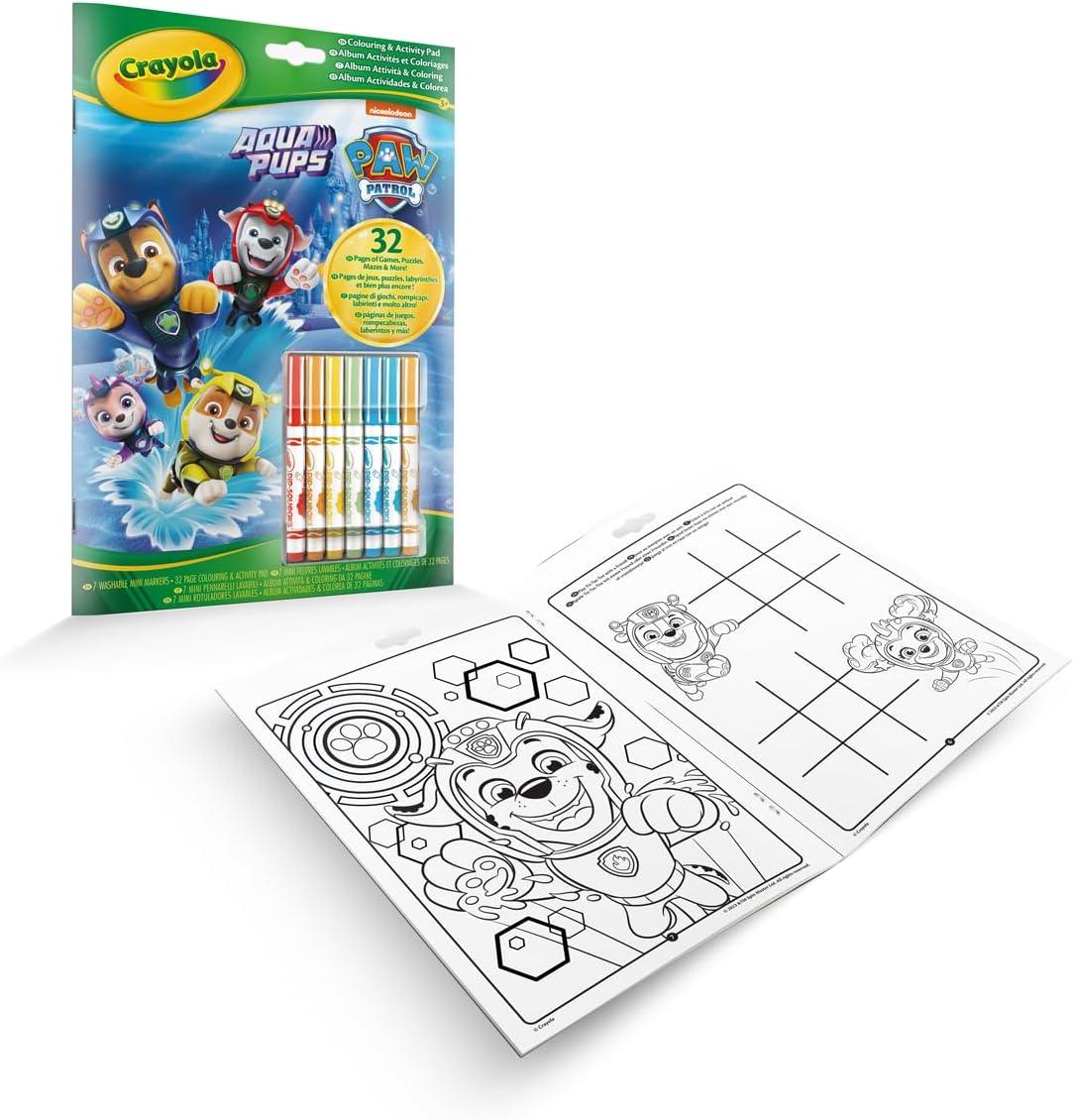 Crayola Paw Patrol Aqua Pups Color Wonder Coloring Pages & 7 Markers