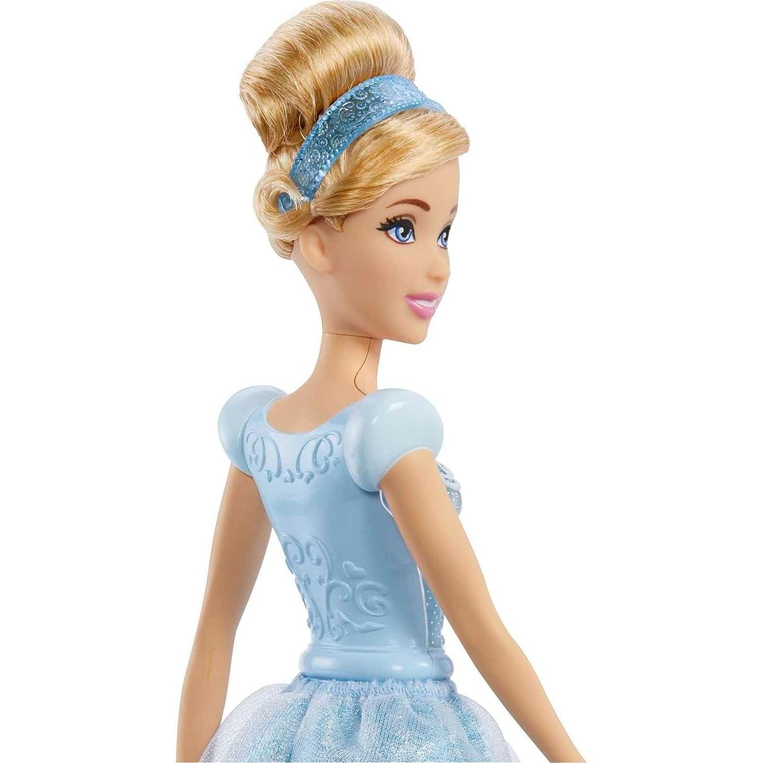 Mattel Disney Princess Dolls,Cinderella Posable Fashion Doll with Sparkling Clothing and Accessories