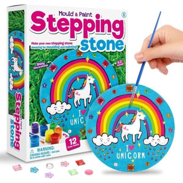 Eduman Mould & Paint Stepping Stone Unicorn, Make Your Own, DIY T2543, 6