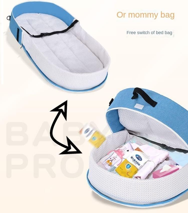 Baby Sleeper Travel Bag – Portable Foldable Bassinet, Diaper Bag & Backpack