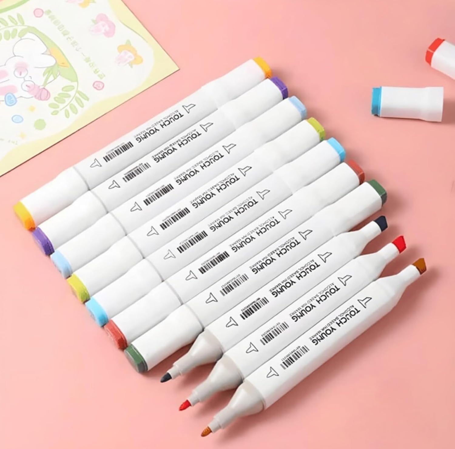 Touch Young Madden Marker Pen Set, 2 Colors, Vacuum Box, 24 Colors