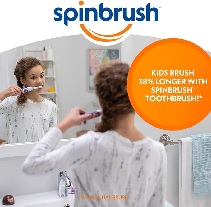 Spinbrush Mermaid Kids Toothbrush Battery-Powered Electric Toothbrush