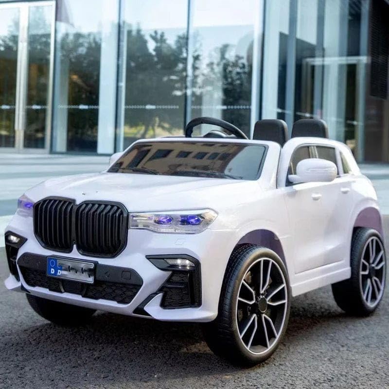 سيارة كهربائية للأطفال مع جهاز تحكم عن بعد - X8 - أبيض