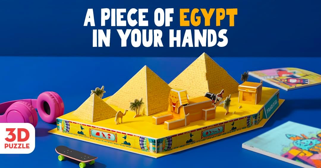 Pyramids Of Giza 3d puzzle - 91 Pieces, Egyptian Pyramids Egypt 3D Puzzle